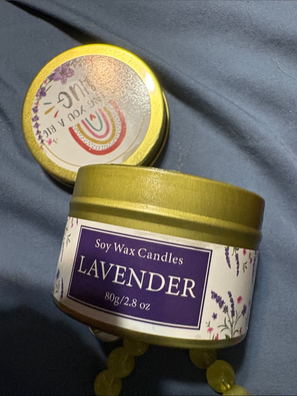 Teacher bundle has Ceramic Apple/yellow Pencil Lid on a cup, candle and jewelry - Picture 11 of 15